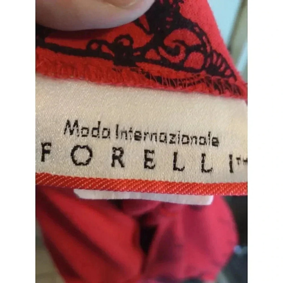 Forelli Sweater Red Paris Logo Print Sz 20 Bust 48 Length 30 - Picture 8 of 9